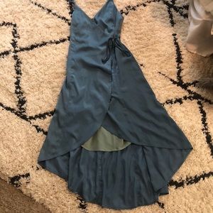 Molly Green boutique dark teal wrap dress